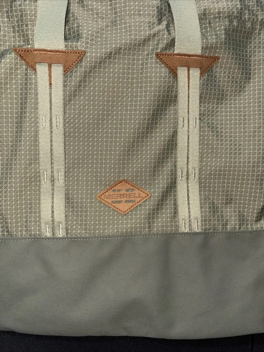 Merrell Women's Sage Green Canvas Tote with Leather Accents
